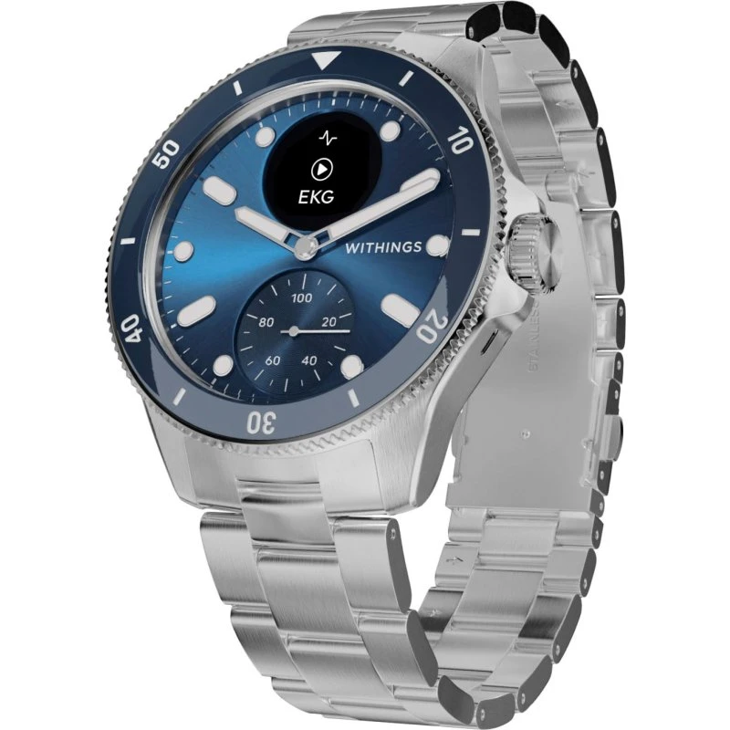 Withings ScanWatch Nova 42mm Hybrid-Smartwatch - Silber