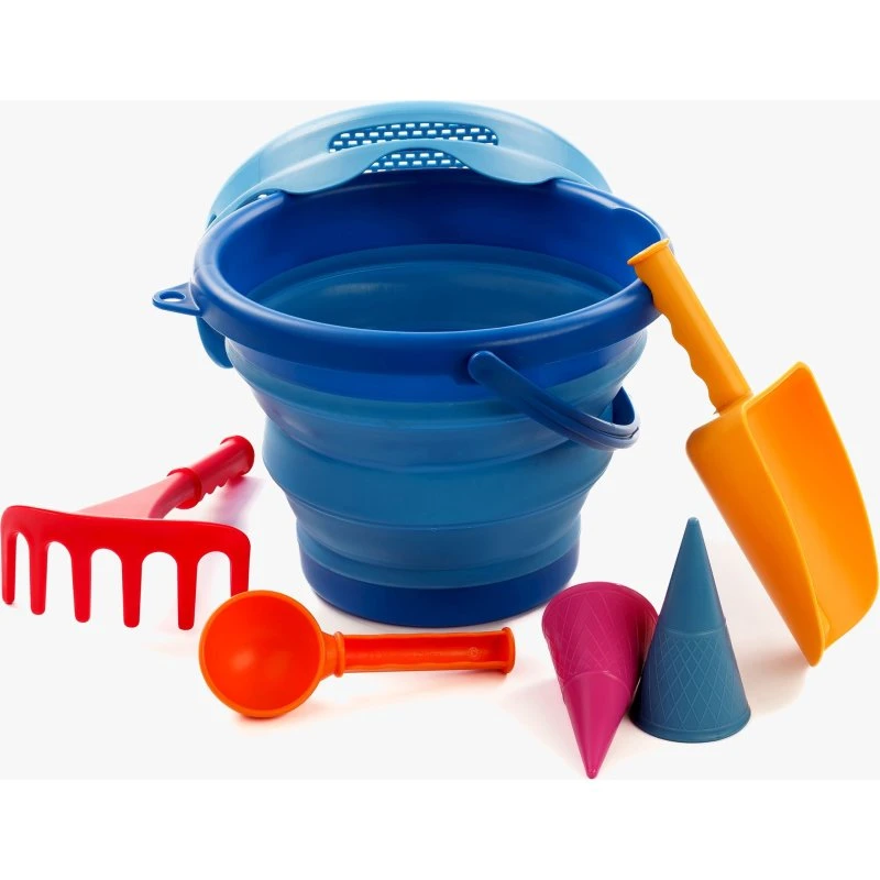 Schildkröt 7in1 Sandspielzeug-Set Falteimer, Blau
