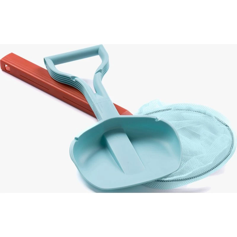 Schildkröt 2in1 Beachtoy-Set, Schaufel & Kescher, rot/blau