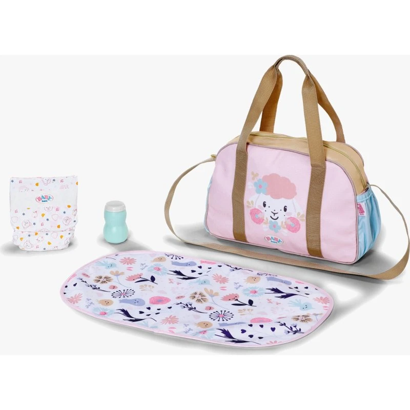 Zapf Creation BABY born Wickeltasche mit Zubehör, Blumen-Design