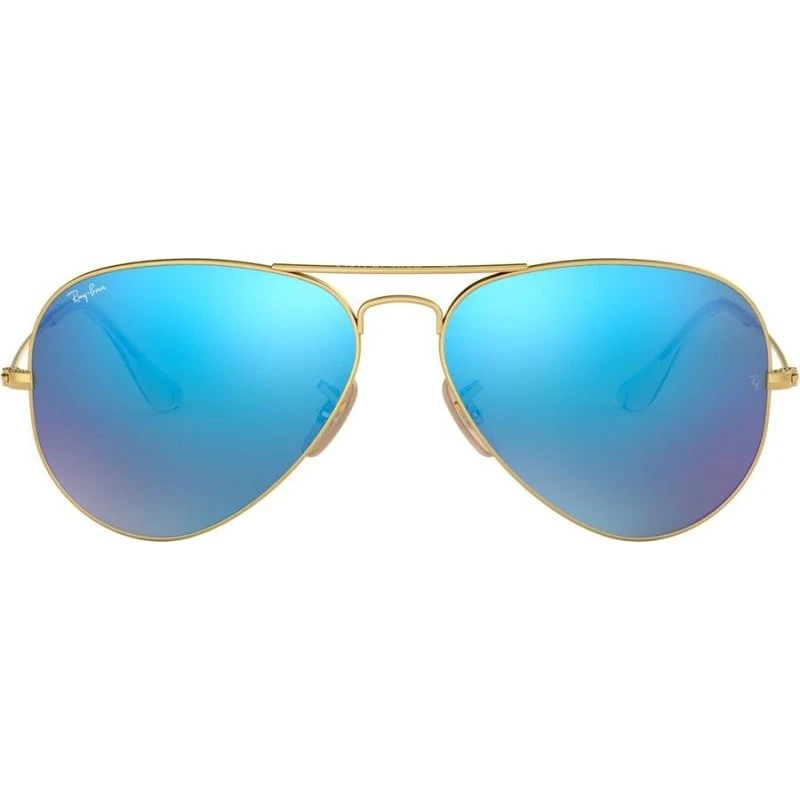 Ray-Ban Aviator RB3025 Large Metal Sonnenbrille Gold/Blau 55mm