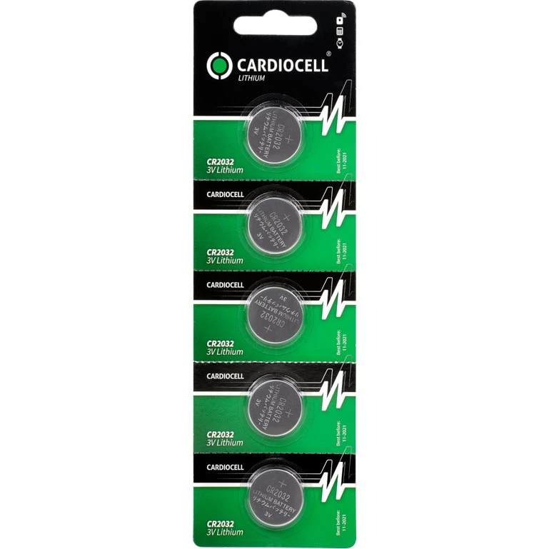 Cardiocell CR2032 3V Batterie 5er Pack