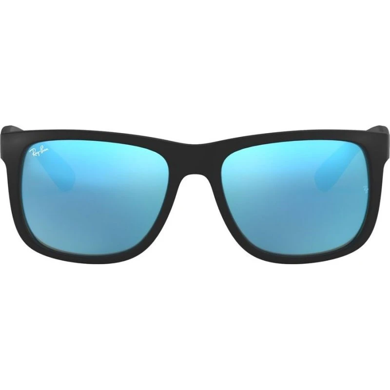 Ray-Ban Justin RB4165 622/55 Sonnenbrille Schwarz-Blau-Spiegel 51mm