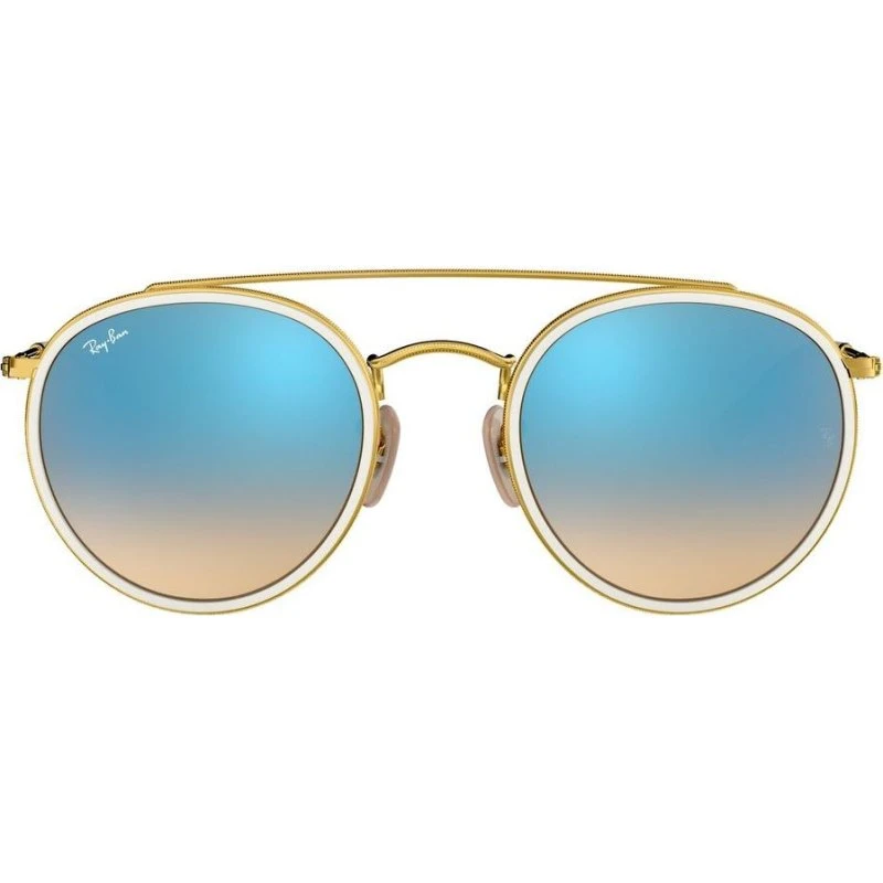 Ray-Ban RB 3647N Double Bridge Sonnenbrille Gold/Blau 51mm