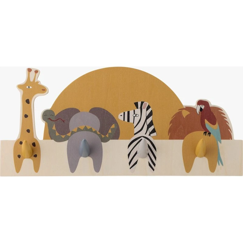 Bloomingville Mallen Garderobe für Kinder, 40 cm, Tiermotive