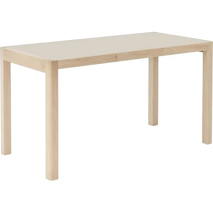 Muuto Workshop Tisch 130x65 cm Eiche & Warm Grey Linoleum