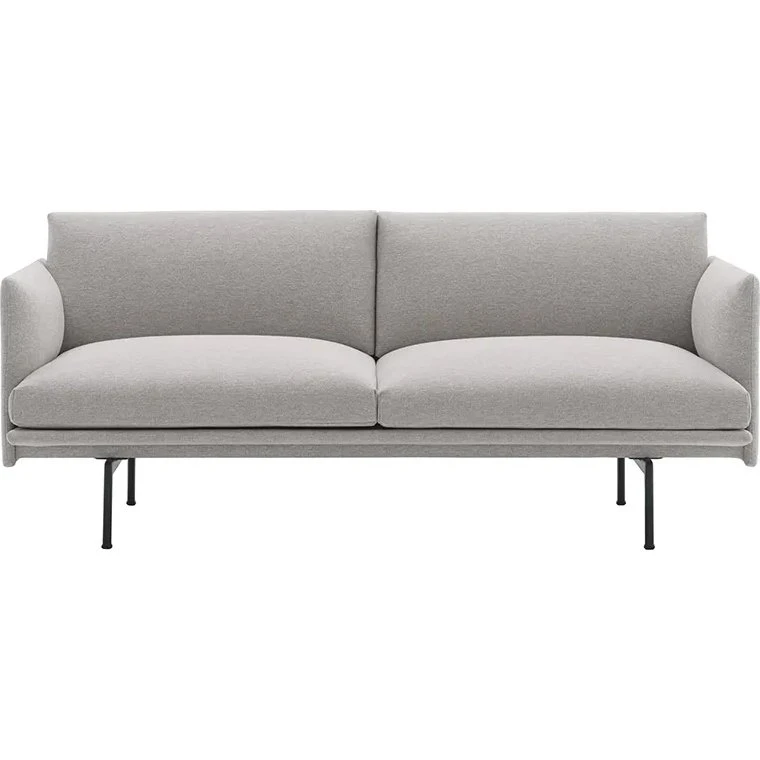 Muuto Outline 2-Sitzer Sofa - Clay Grau