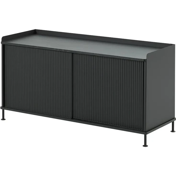 Muuto Enfold Anrichte 124 cm - Schwarz & Massive Eiche