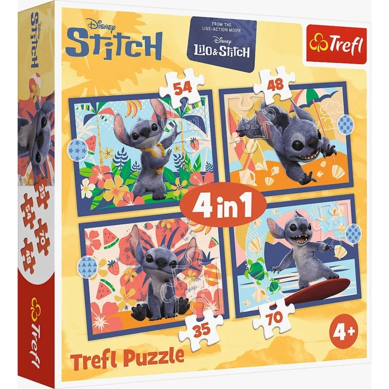 Trefl Lilo & Stitch 4-in-1 Puzzleset für Kinder