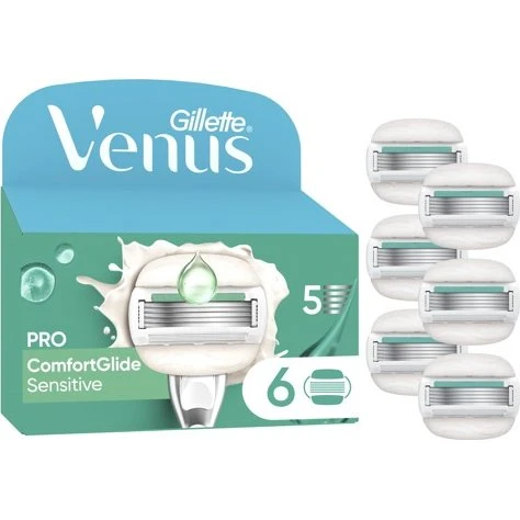 Gillette Venus Pro ComfortGlide Sensitive Rasierklingen 6 Stück Grün/Weiß