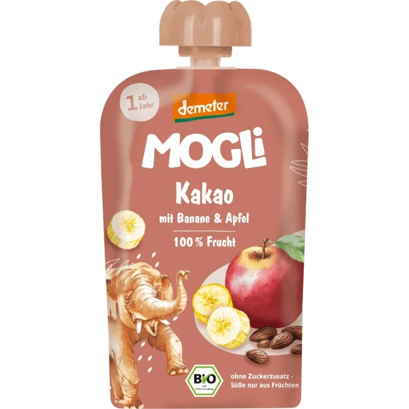 Mogli Bio-Püree Kakao, Apfel & Banane, 100g (ab 1 Jahr)