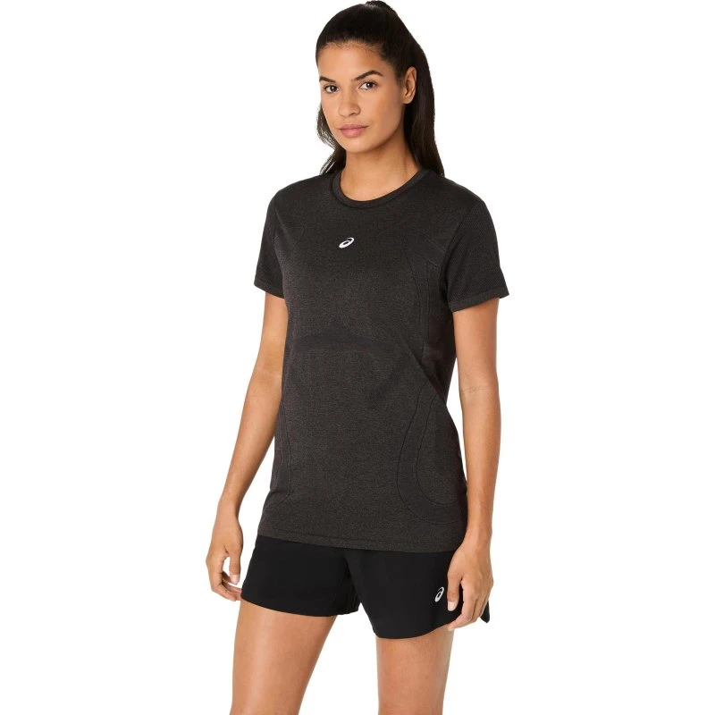 Asics Road Seamless SS Top Damen - Schwarz - ACTIBREEZE™