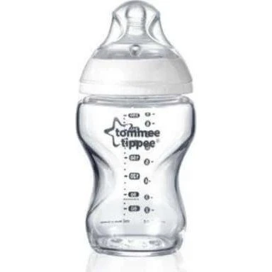 Tommee Tippee Closer to Nature Glasflasche 250 ml, Silikonsauger