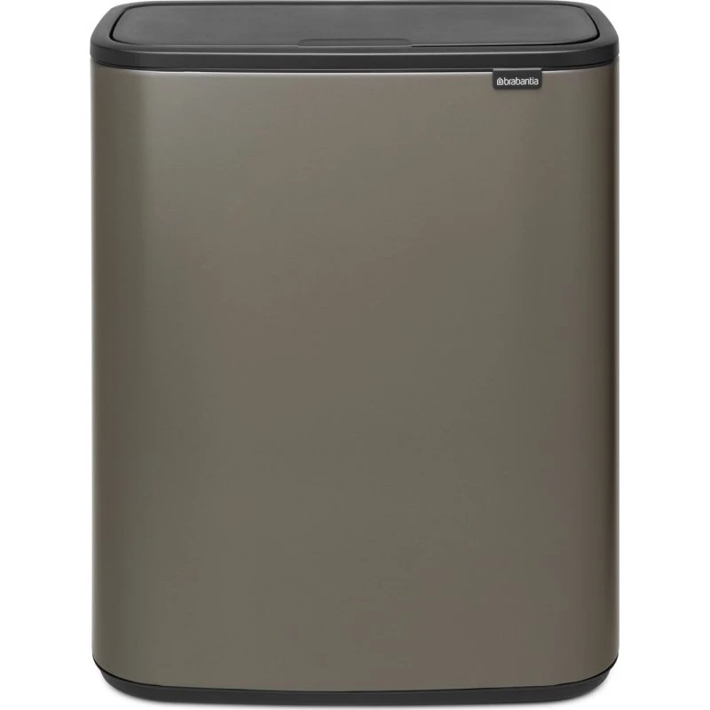Brabantia Bo Touch Bin Mülleimer, 2 x 30L, Platinum