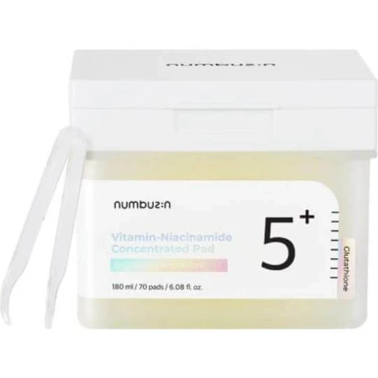 Numbuzin No.5+ Glutathion Vitamin Niacinamide Concentrated Pads, 180ml