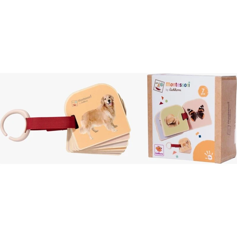 Eichhorn Montessori Holz-Bilderbuch mit Tiermotiven für Kleinkinder