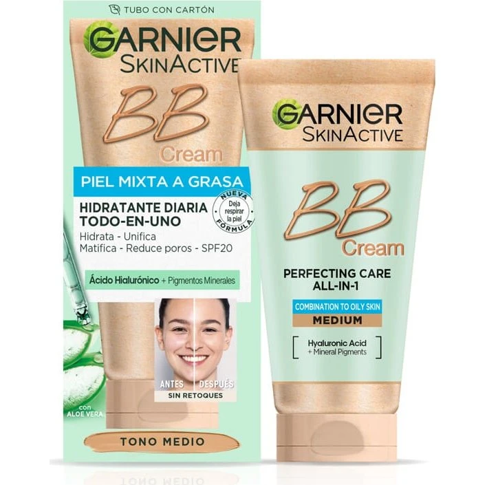 Garnier Skin Active BB Cream Mischhaut bis Fettige Haut SPF25 Medium 50ml