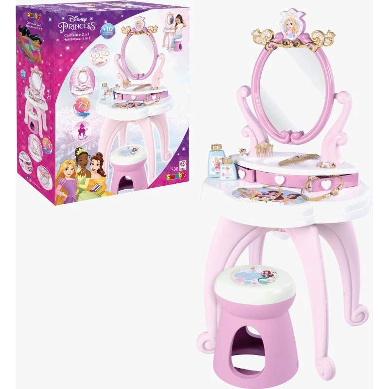 Smoby Disney Princess Frisiersalon mit Hocker