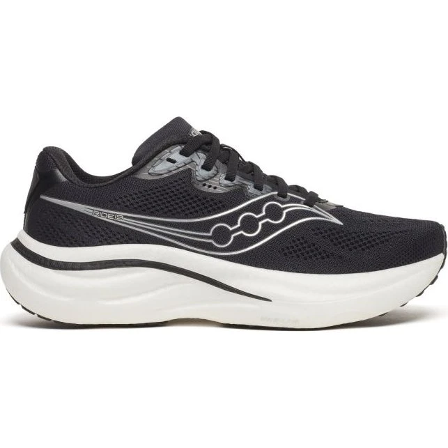 Saucony Ride 19 Herren Laufschuhe Breit (2E) - Schwarz