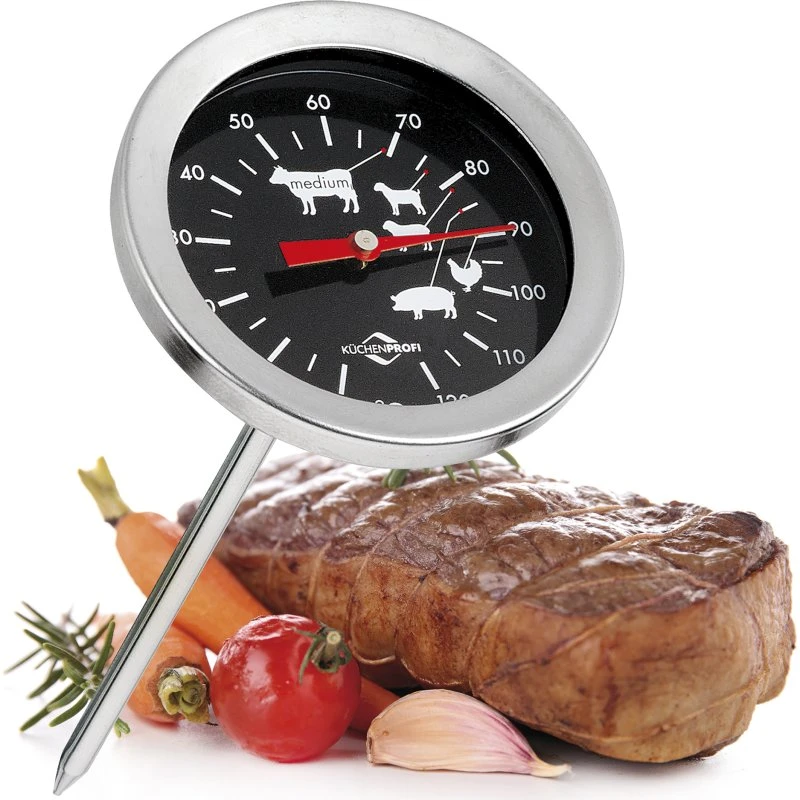 Küchenprofi Bratenthermometer 5,5 cm silber-schwarz