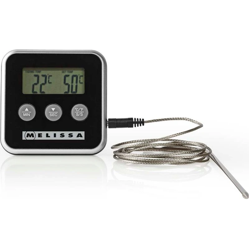 Melissa Fleischthermometer bis 250°C mit Alarm-Timer
