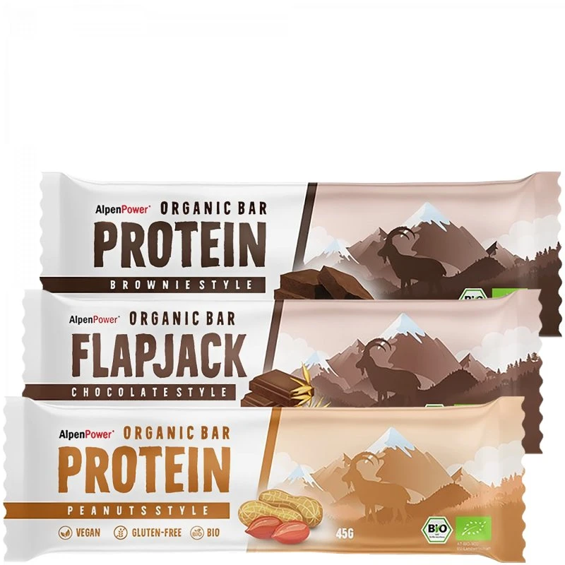 ALPENPOWER® Bio Protein Riegel Brownie-Style