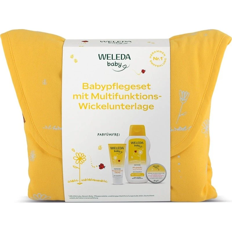 Weleda Geschenkset Babypflege 2025 mit Wickelunterlage