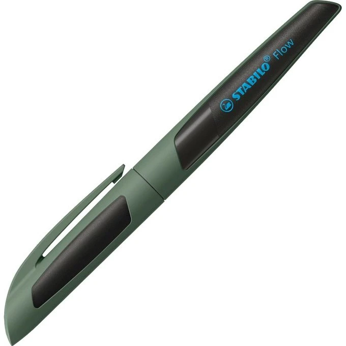 STABILO Kugelschreiber Flow khaki/schwarz, Blau, 0,5 mm