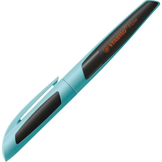 STABILO Kugelschreiber Flow, hellblau/schwarz, 0,5 mm blau