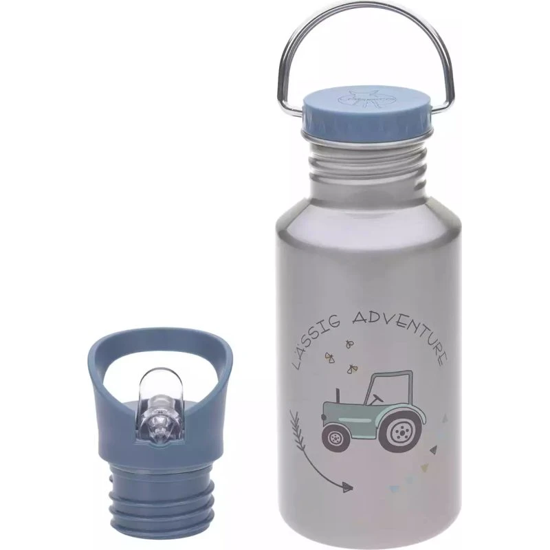 Lässig Adventure Trinkflasche Edelstahl 500 ml blau (Traktor)