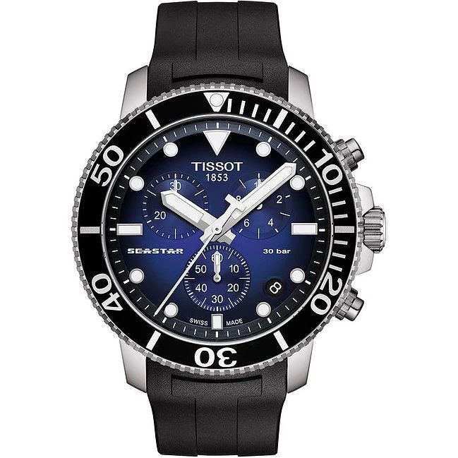 Tissot Seastar 1000 Chronograph 46mm Schwarz-Blau