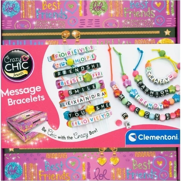Clementoni Crazy Chic Spruch-Armbänder Bastelset