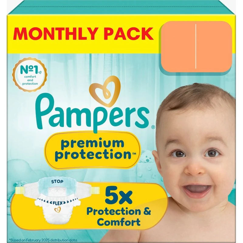 Pampers Premium Protection Windeln Größe 6 (13-18 kg), 144 Stück