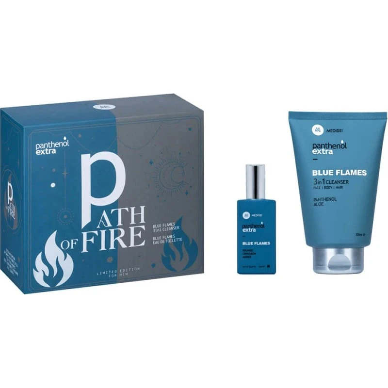 Panthenol Extra Path of Fire Blue Flames Set: EDT 50ml & 3in1 Cleanser 200ml