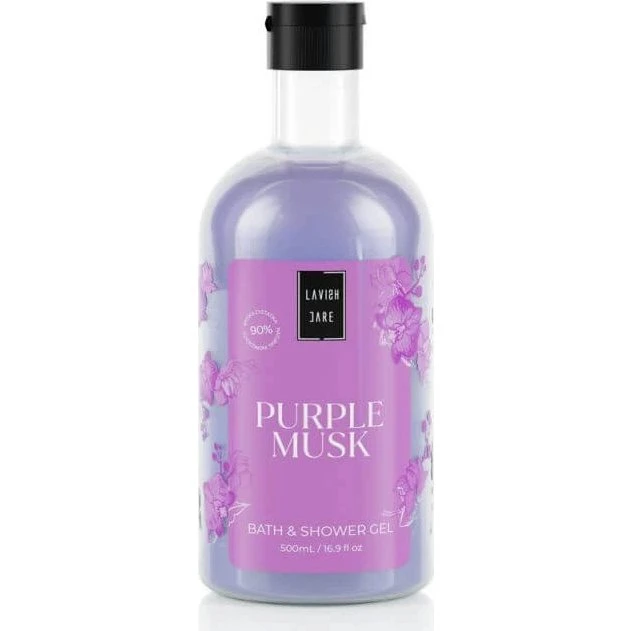 LAVISH CARE Duschgel Purple Musk, Feuchtigkeitsspendend, 500ml