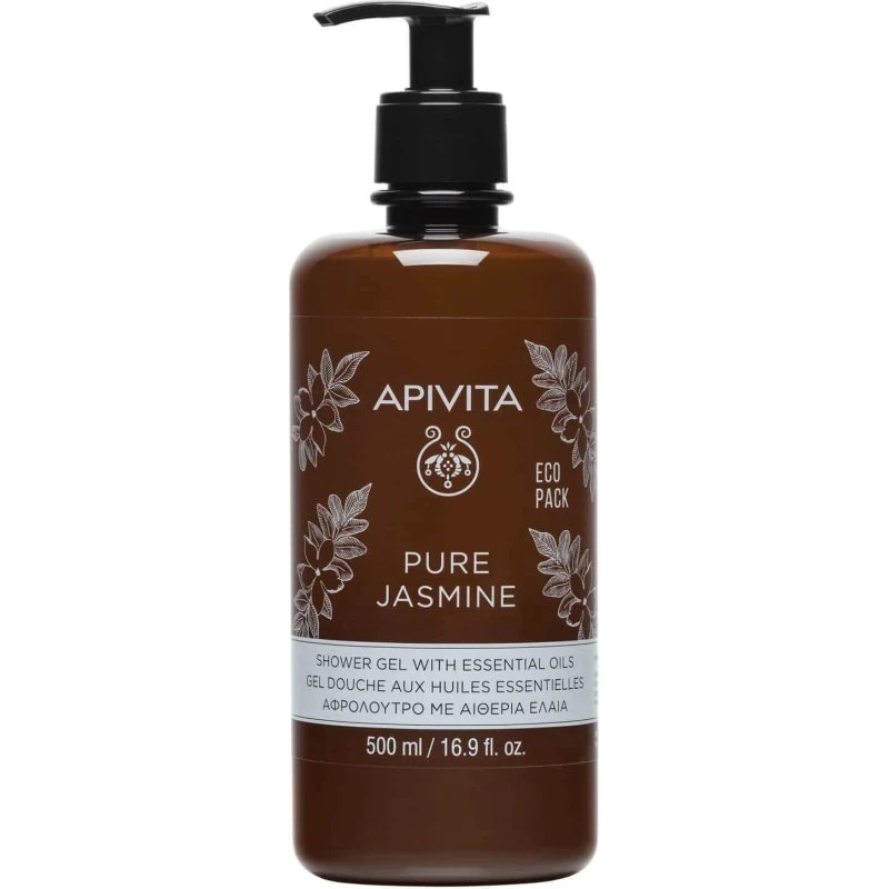 APIVITA Eco Pack Reines Jasmin-Duschgel mit ätherischen Ölen 500ml