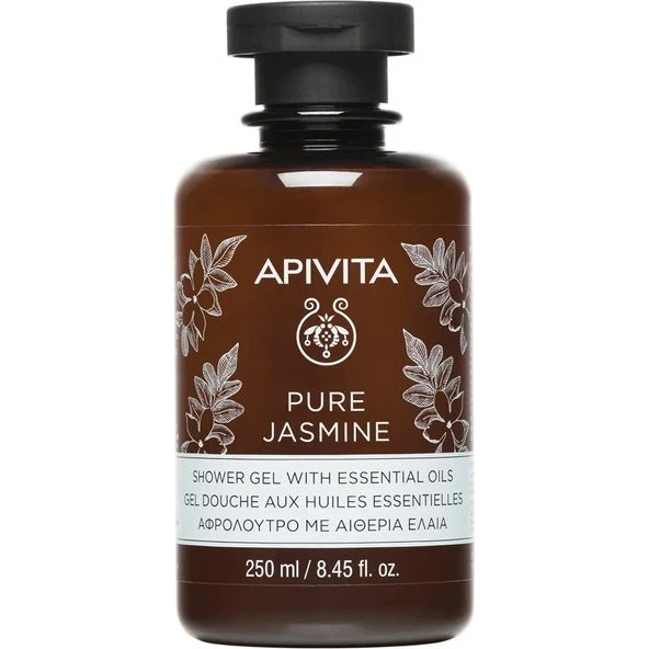 Apivita Pure Jasmine Duschgel mit ätherischen Ölen, 250 ml