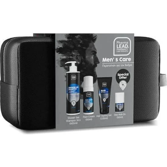 PHARMALEAD Männerpflege Set mit 3in1 Duschgel, Creme & Deodorant