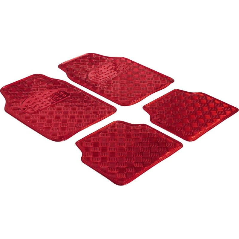 WALSER Autogummimatte Metallic Rot