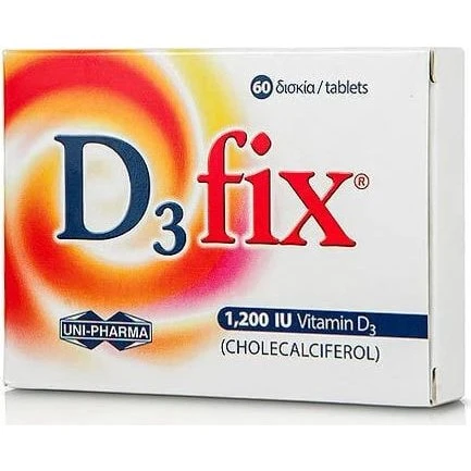 UNI-PHARMA D3 Fix Vitamin 1200iu – 60 Tabletten zur Immunstärkung