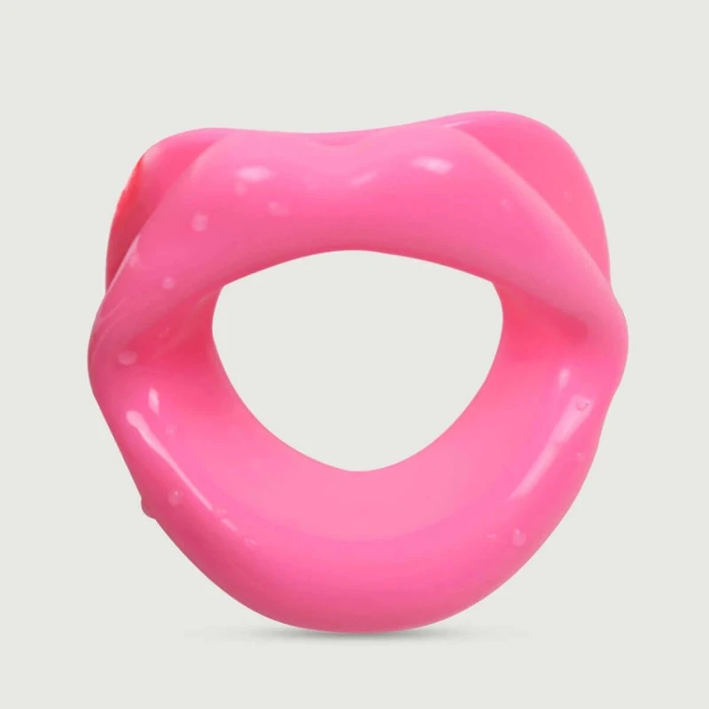 Sexopolis Lippenförmiger Silikonknebel mit offenem Loch - Pink