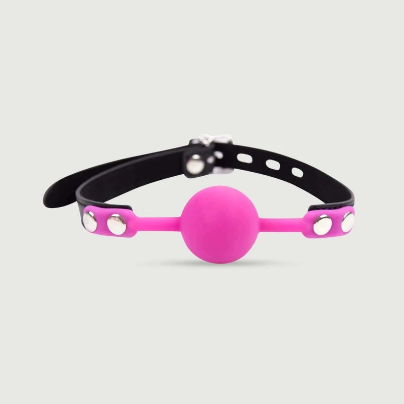 Sexopolis Ballknebel mit Silikonball und Verschlussschnalle - Fuchsia
