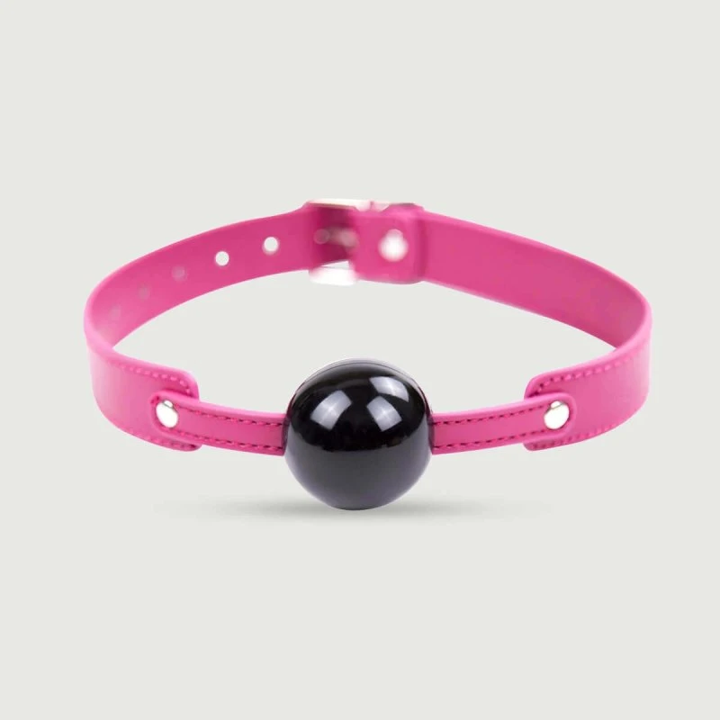 Sexopolis Silikon-Ballknebel - Schwarz/Fuchsia