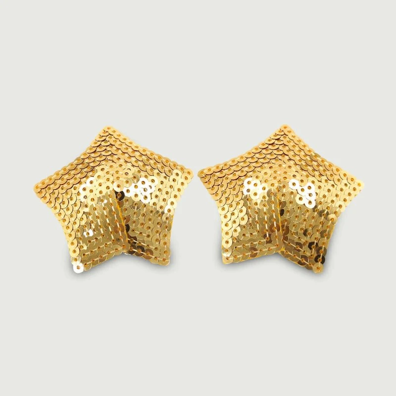 Sternförmige Pailletten Nippel Pasties - Gold