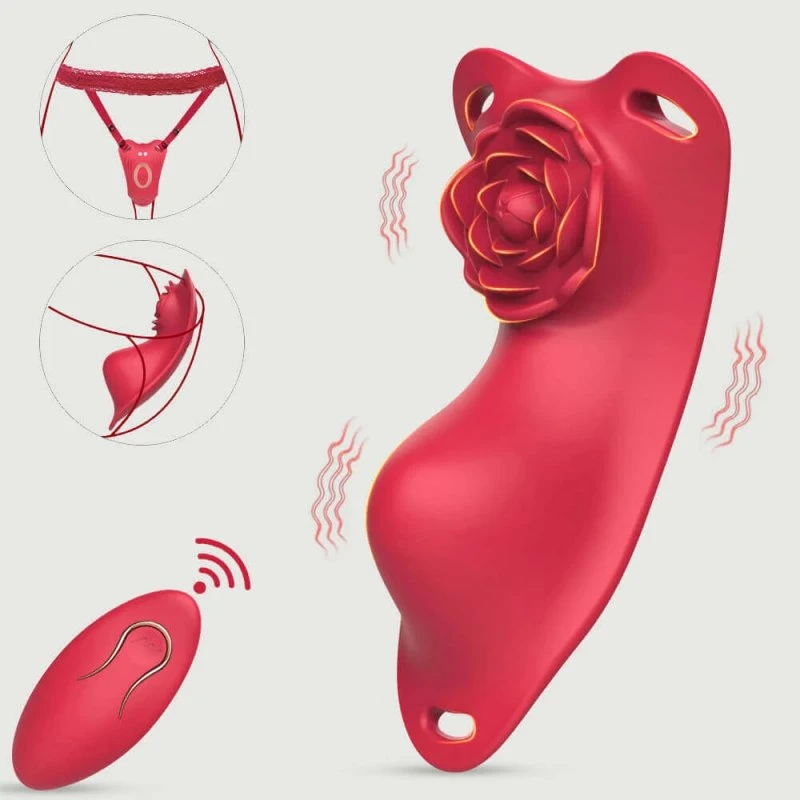 Butterfly Ferngesteuerter Wearable Vibrator - Rot