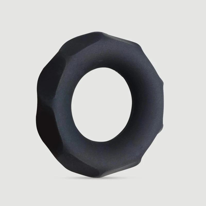 Flexibler Diamant-Silikon-Cockring 42 mm - Schwarz