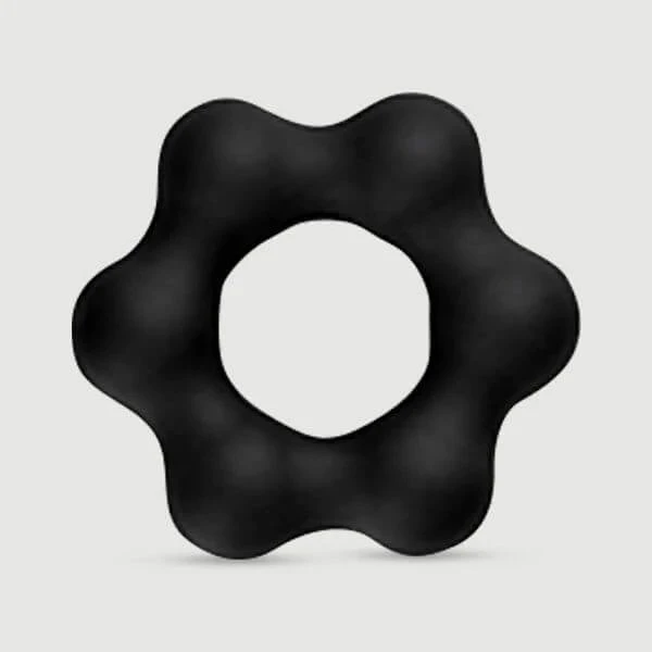 Shuriken Liquid Silicone Cock Ring 55 mm - Schwarz