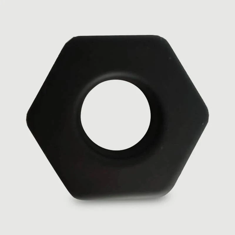Dick's Nut Fat Liquid Silicone Cock Ring 45 mm - Schwarz