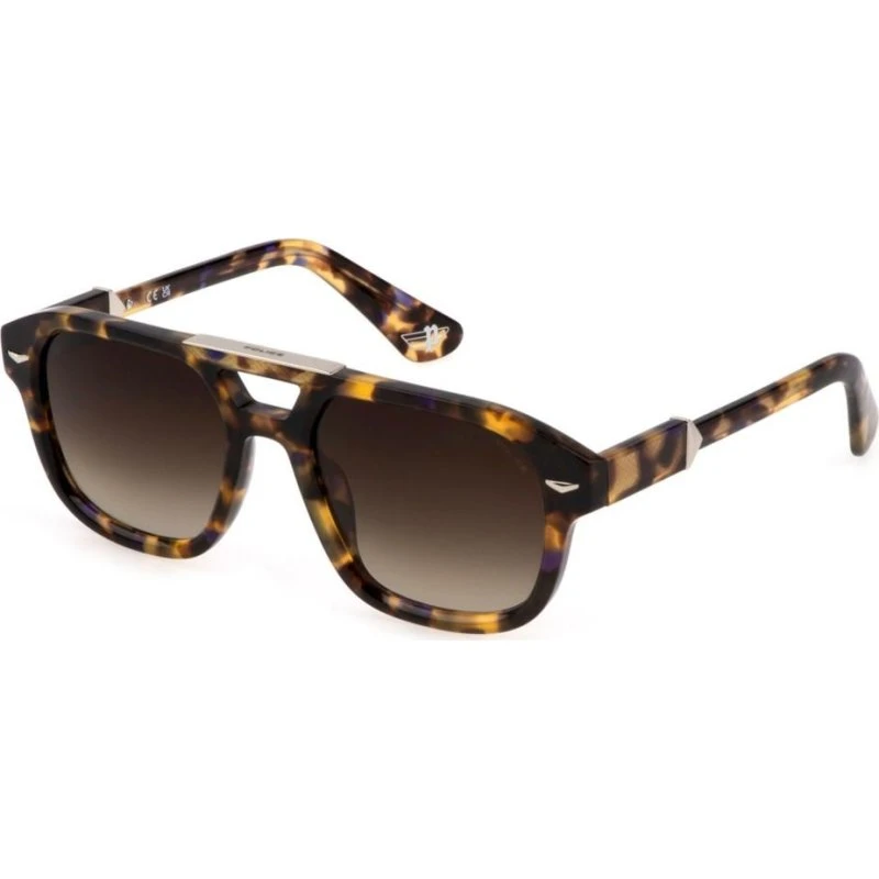 Police Monument 1 SPLL19 Sonnenbrille Unisex Havana Braun 55mm