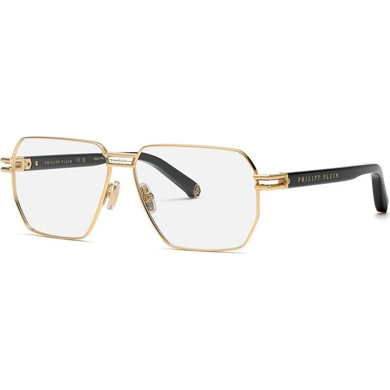 Philipp Plein Plein Icon VPP114M Brille Unisex Schwarz Rechteckig